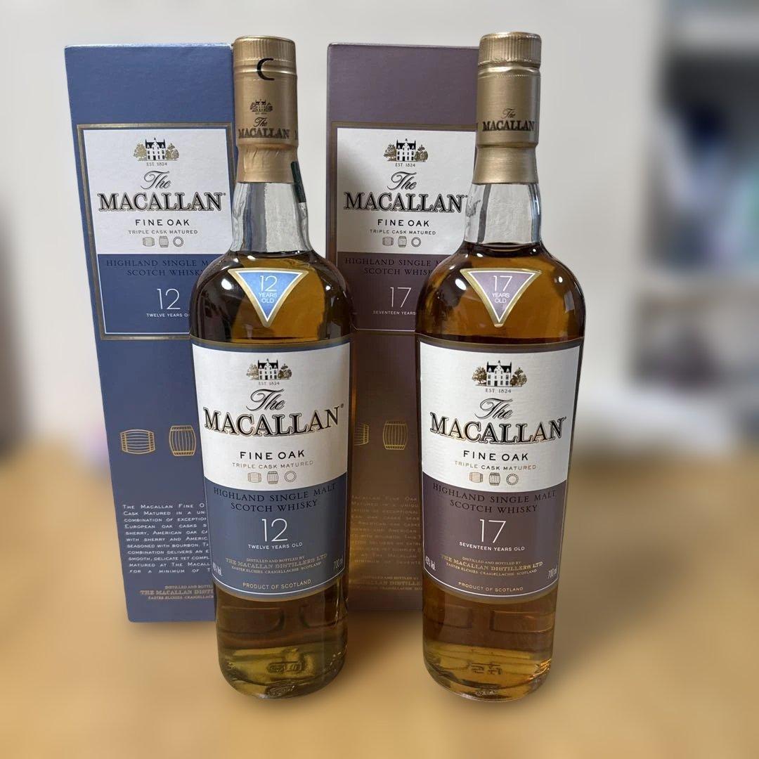終売激レア】ザマッカラン ファインオーク12年、17年 2本セット - メルカリ