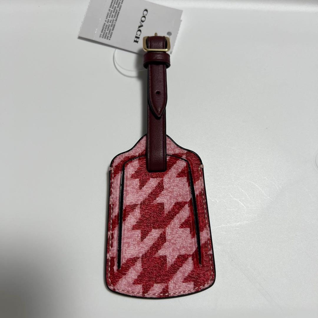 COACH コーチ ラゲッジタグ 千鳥格子 荷物タグ Luggage Tag