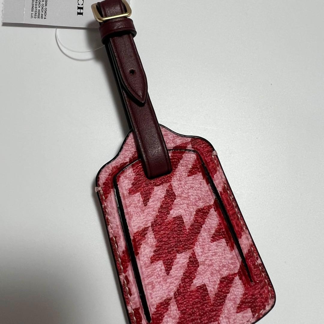 COACH コーチ ラゲッジタグ 千鳥格子 荷物タグ Luggage Tag