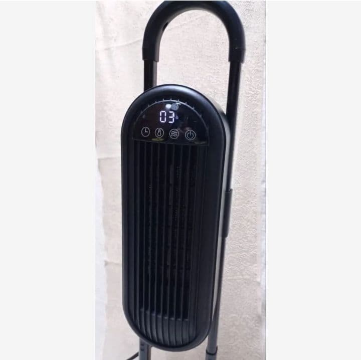 タワー型セラミックファンヒーター ブラック 急速温風 楽天市場