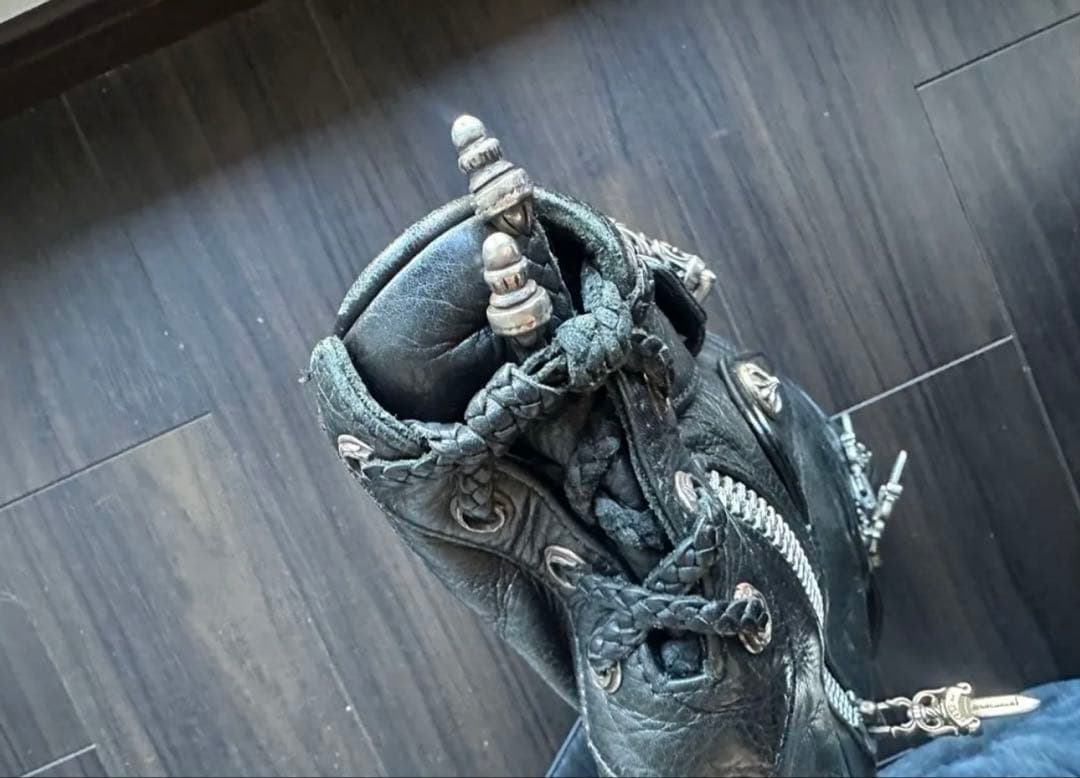 CHROMEHEARTS JJディーン スモール レザーライダースハンドバッグ