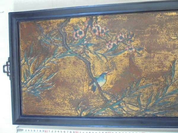 AKa5826 中国？ 額 縦 約91cm 横 約36cm 吊金具除く