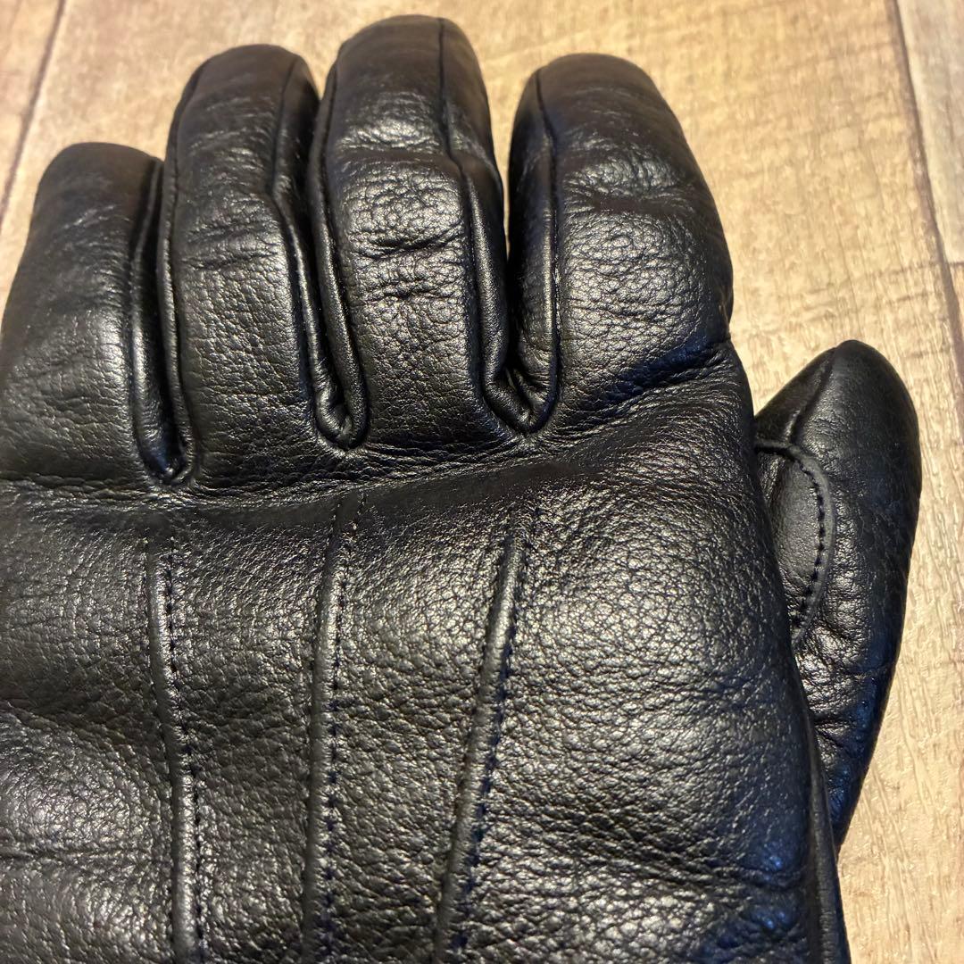 極暖】SCHOTT ボア レザー グローブ Lサイズ ブラック ガントレット