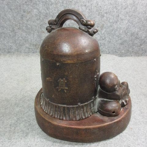 備前焼 置物 [B24220] 珍品 隠し絵 銘有り アンティーク インテリア