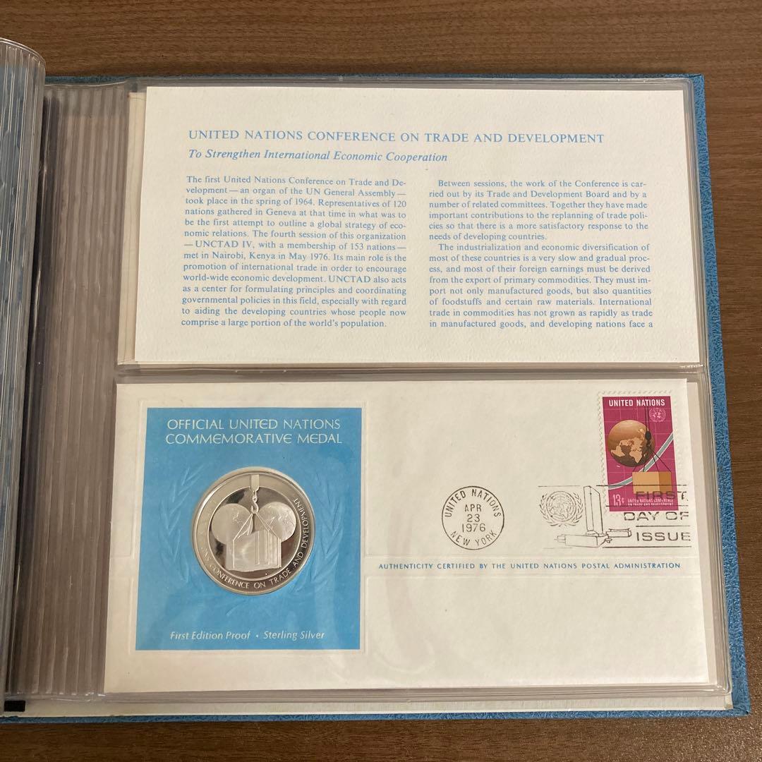 国際連合 記念メダル 5枚 フランクリンミント 1976 slv925 - メルカリ