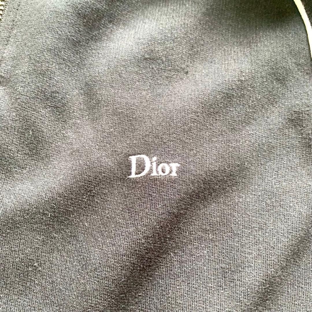美品 Lサイズ ディオール オム Dior ジップ パーカー シルク ブラック
