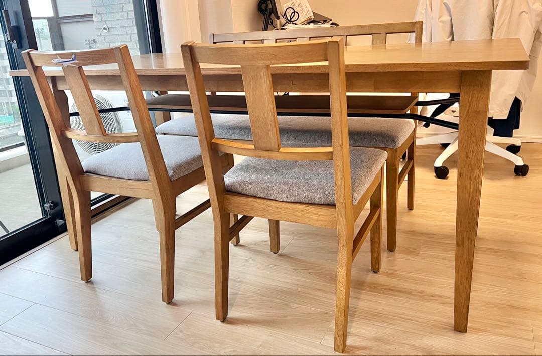 【引取り限定】unico ダイニングテーブル　チェア　セット