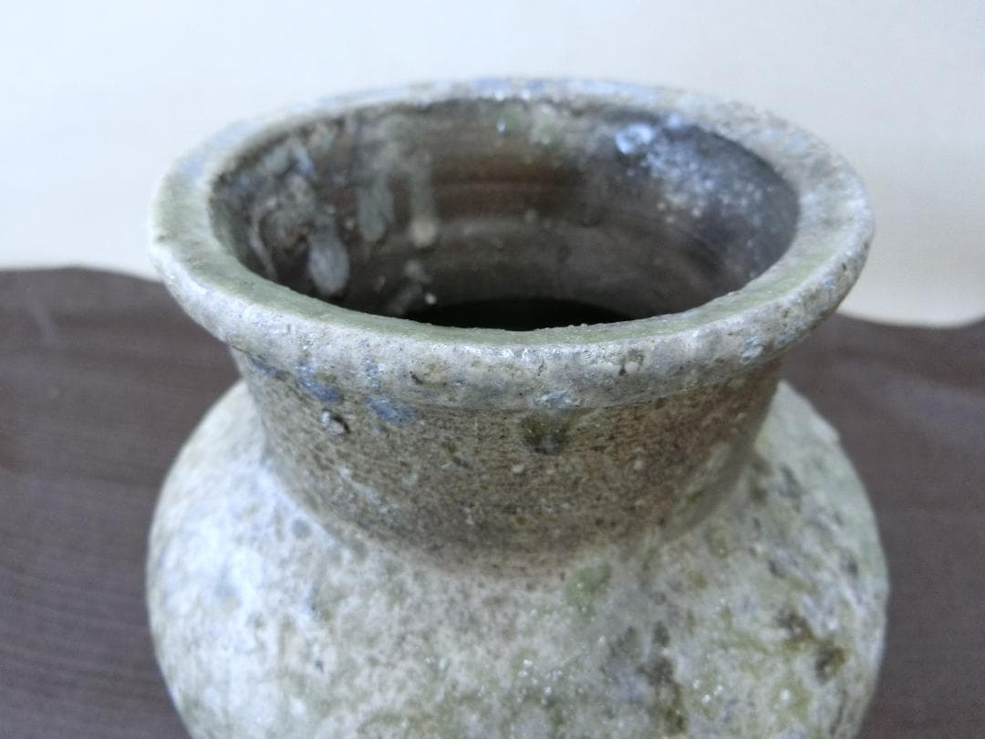 見応えします！【小壺　釉の変化堪能を　鑑賞　釉の景色流れ　窯変　骨董】インテリア