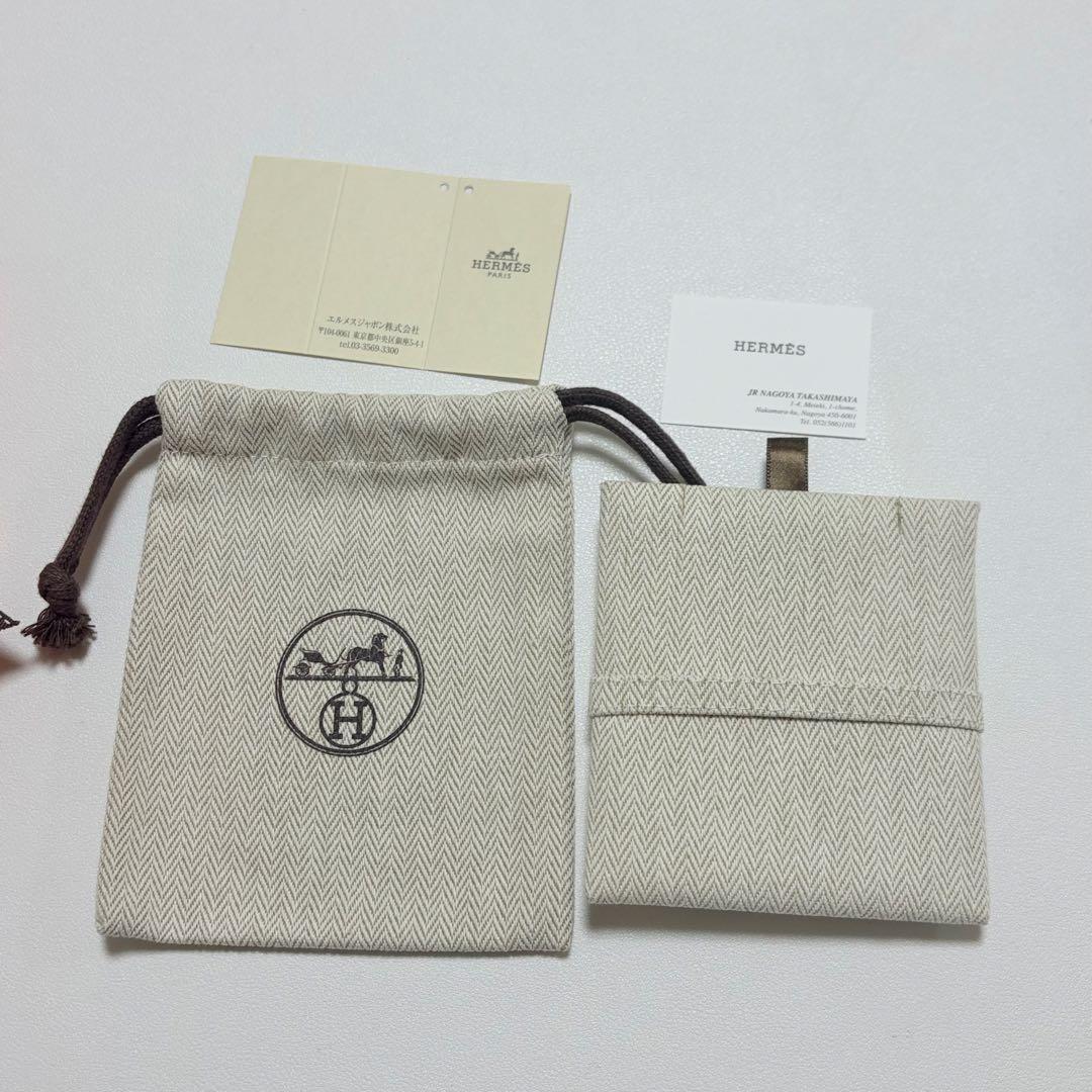 美品 エルメス ネックレスケース 空箱 保存袋 巾着袋 現行品 B - メルカリ