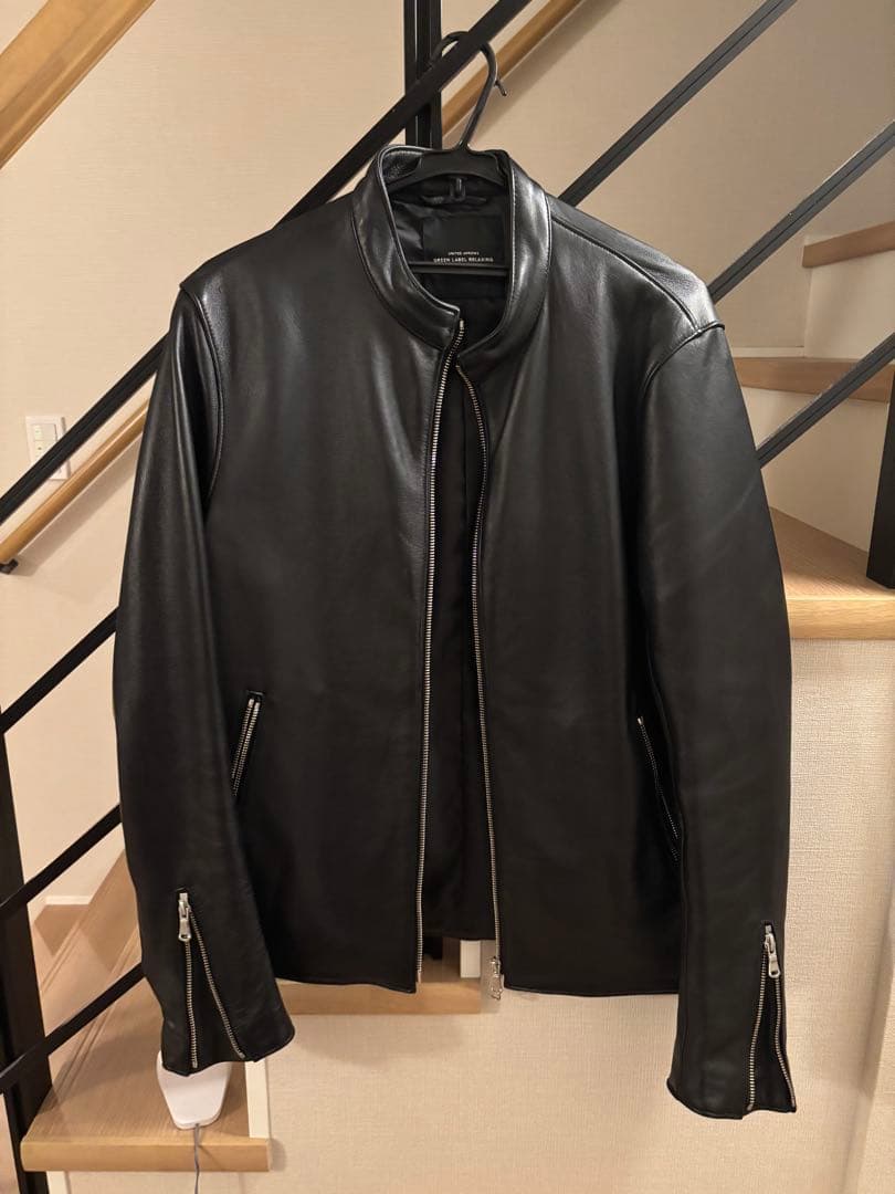 UNITED ARROWS レザーシングルライダースジャケット