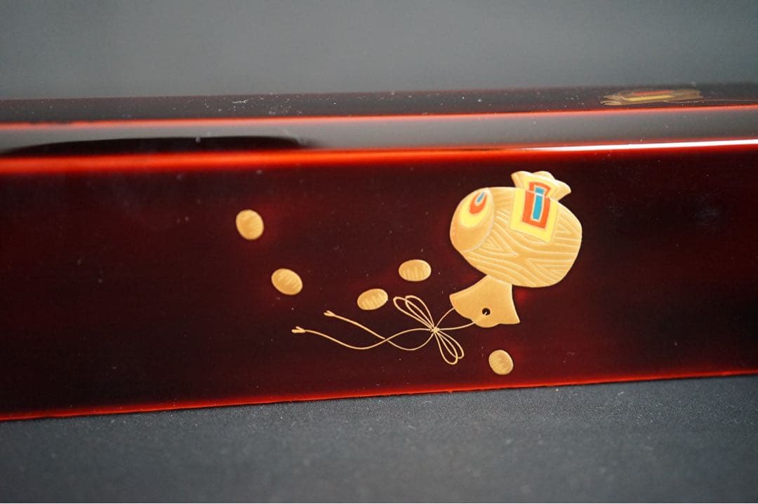 一后一兆 作 輪島塗 宝尽くし蒔絵 溜塗 炉縁 共箱 栞付 茶道具 保証品