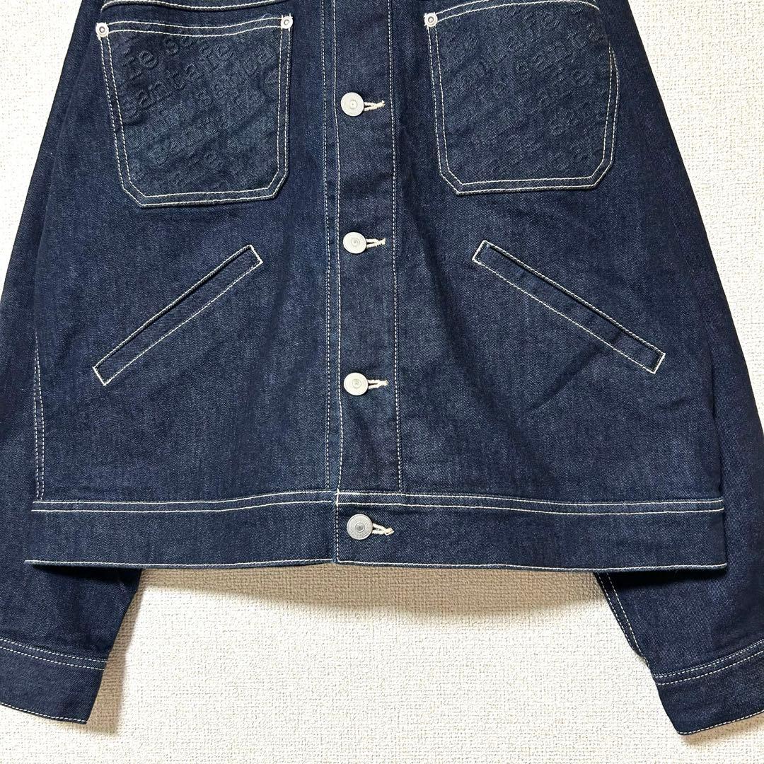 【美品】 サンタフェ Santafe デニムジャケット ポケットロゴ XL相当