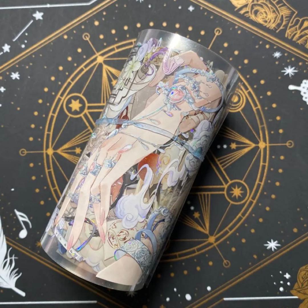 7713】海外マステ2.5/5/巻売り貝殻光マスキングテープお花系