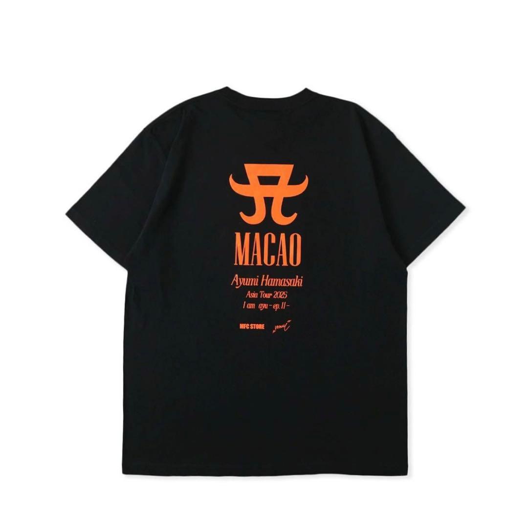 浜崎あゆみ mfc store コラボTシャツ マカオ ブラック Mサイズ - メルカリ
