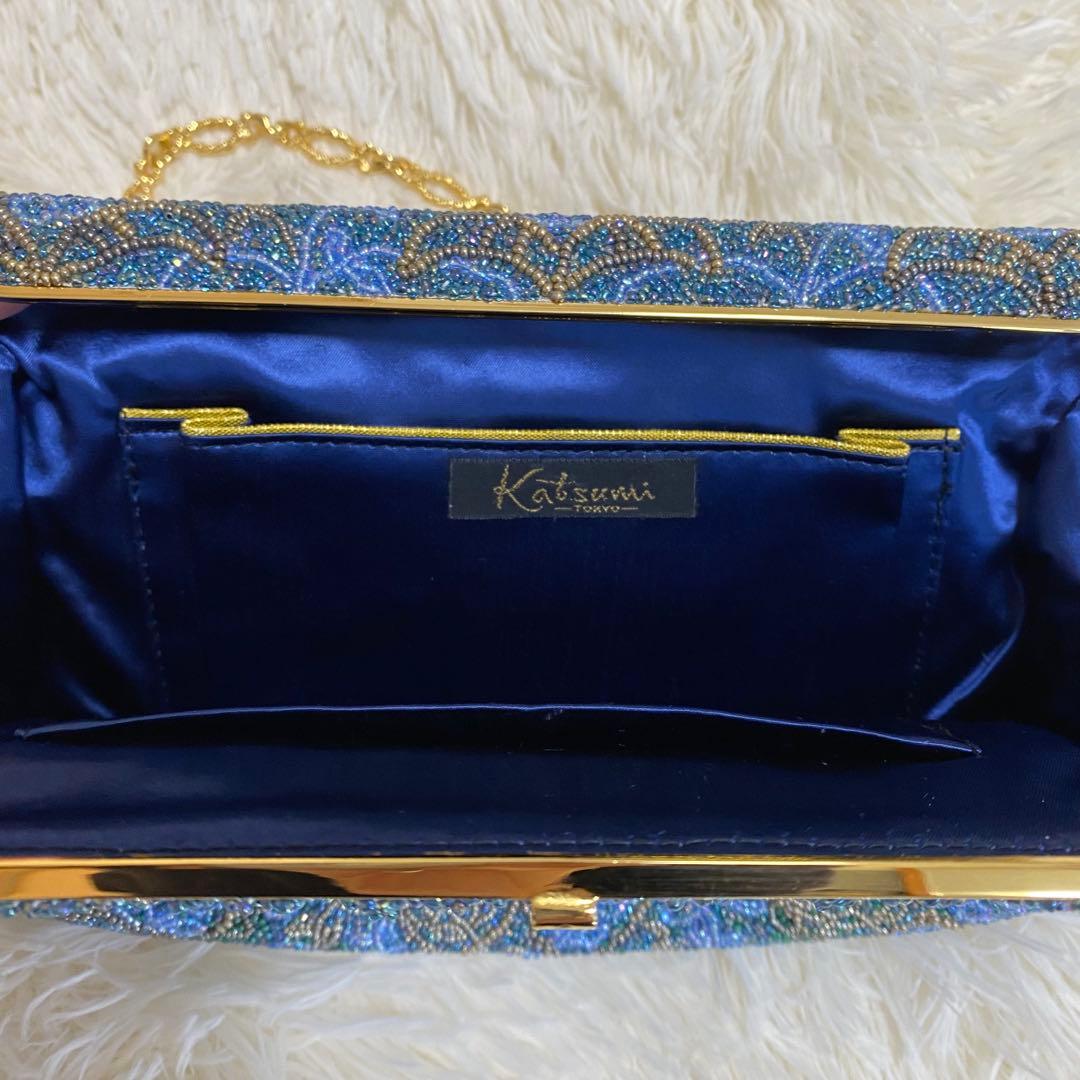 美品 Katsumi Tokyo かつみ ビーズ ハンドバッグ パーティバッグ