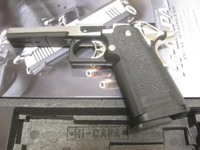 新品 東京マルイ ハイキャパ カスタム デュアルステンレス フレーム