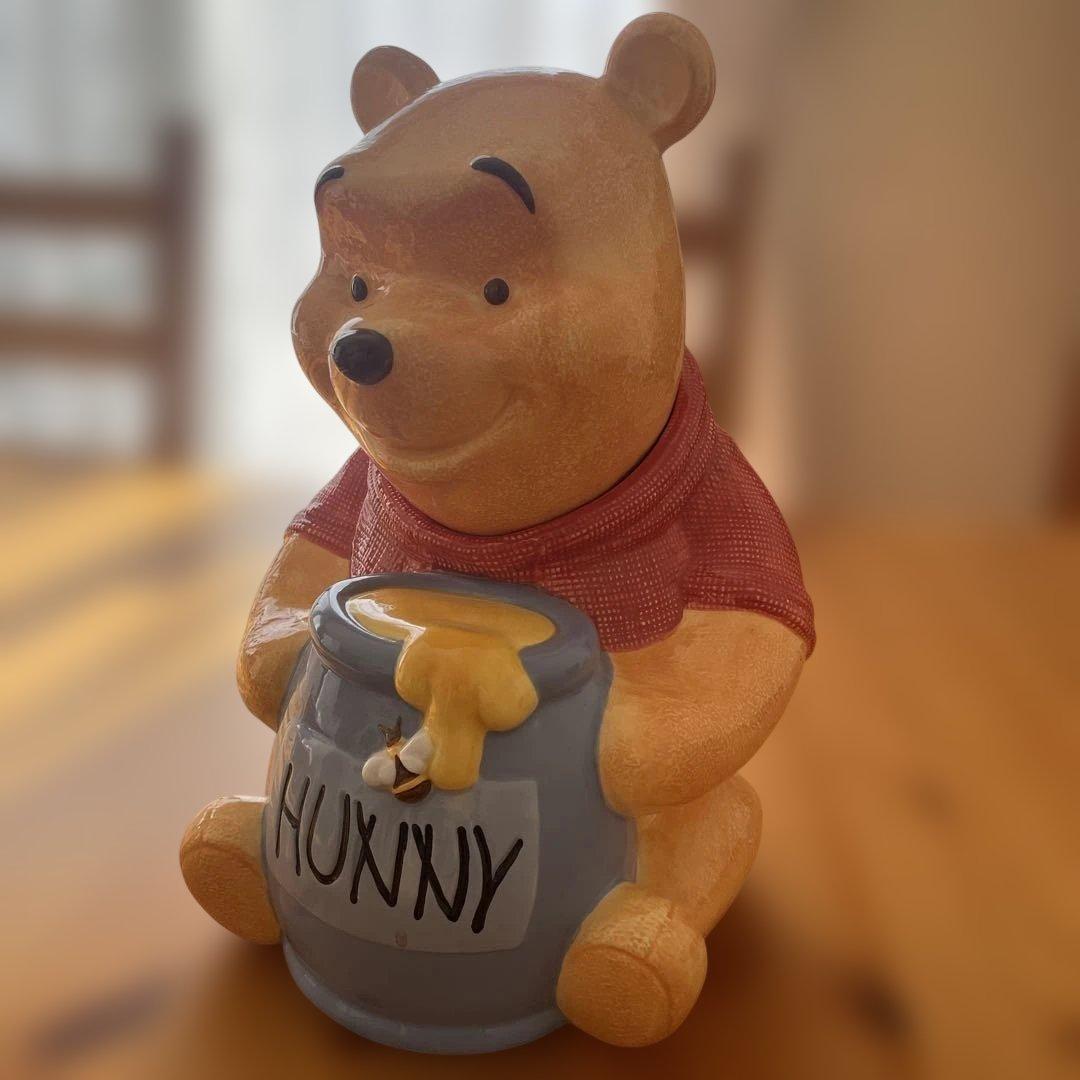 ディズニーSimply Pooh プーさん クッキージャー 陶器 キャニスター