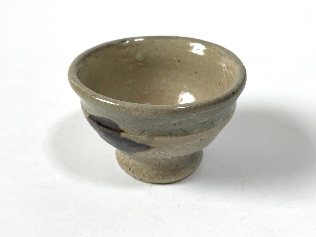 陶芸家　人間国宝　濱田庄司　浜田庄司　鉄絵　胴紐　盃　ぐい呑　酒器　共箱　益子焼