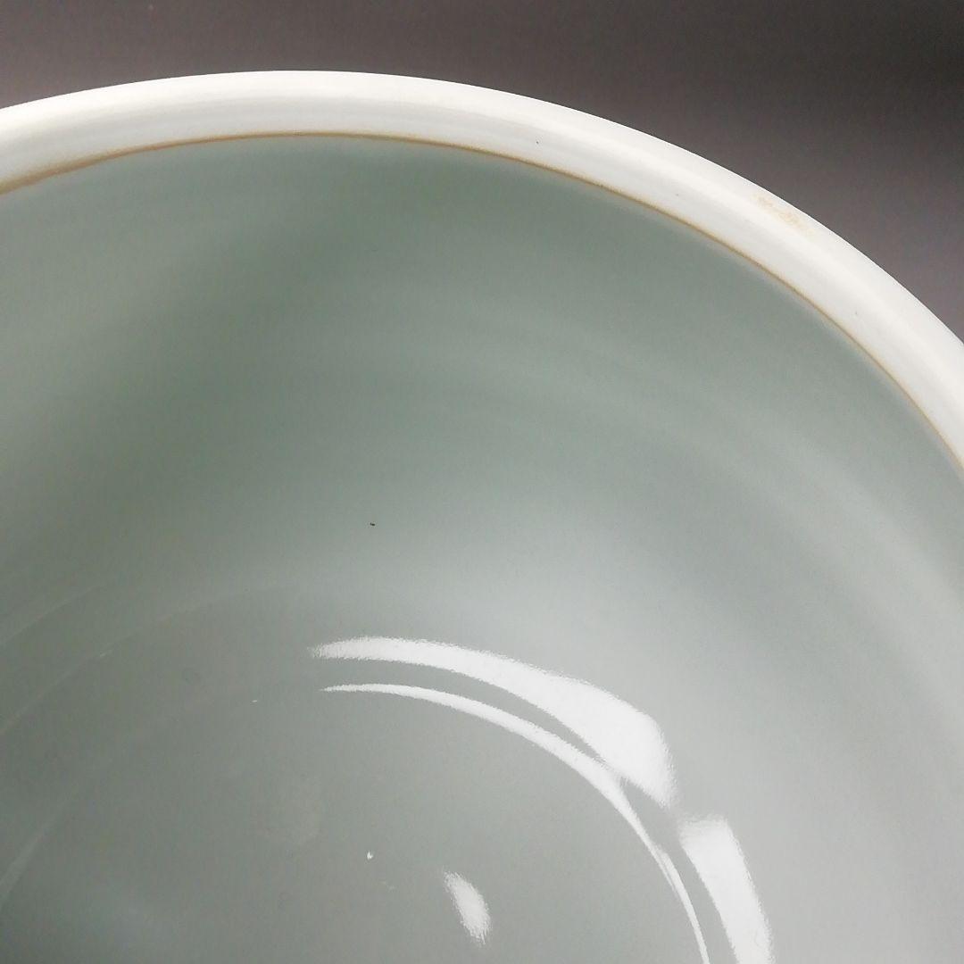 Ｔ１９６　水指　『染付芋頭　水指』『加藤和峰造』　共箱　茶道具