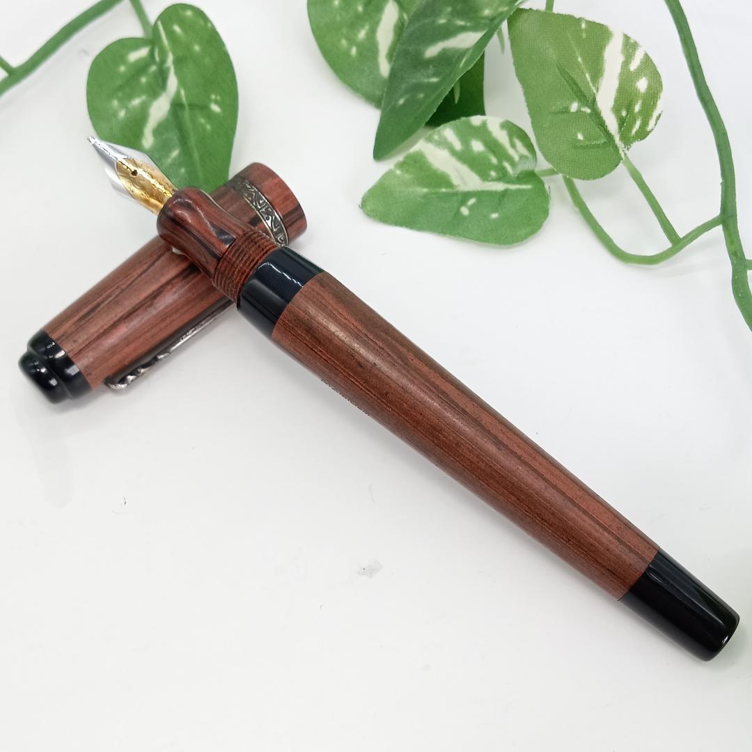 稀少 MARLEN マーレン 18K 万年筆 ウッド 木目 イタリア