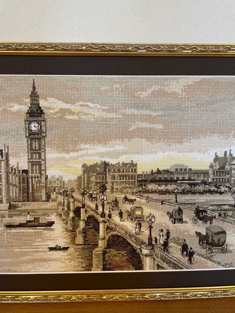 PANNA 刺繍　ウエストミンスターブリッジ　イギリス　完成品