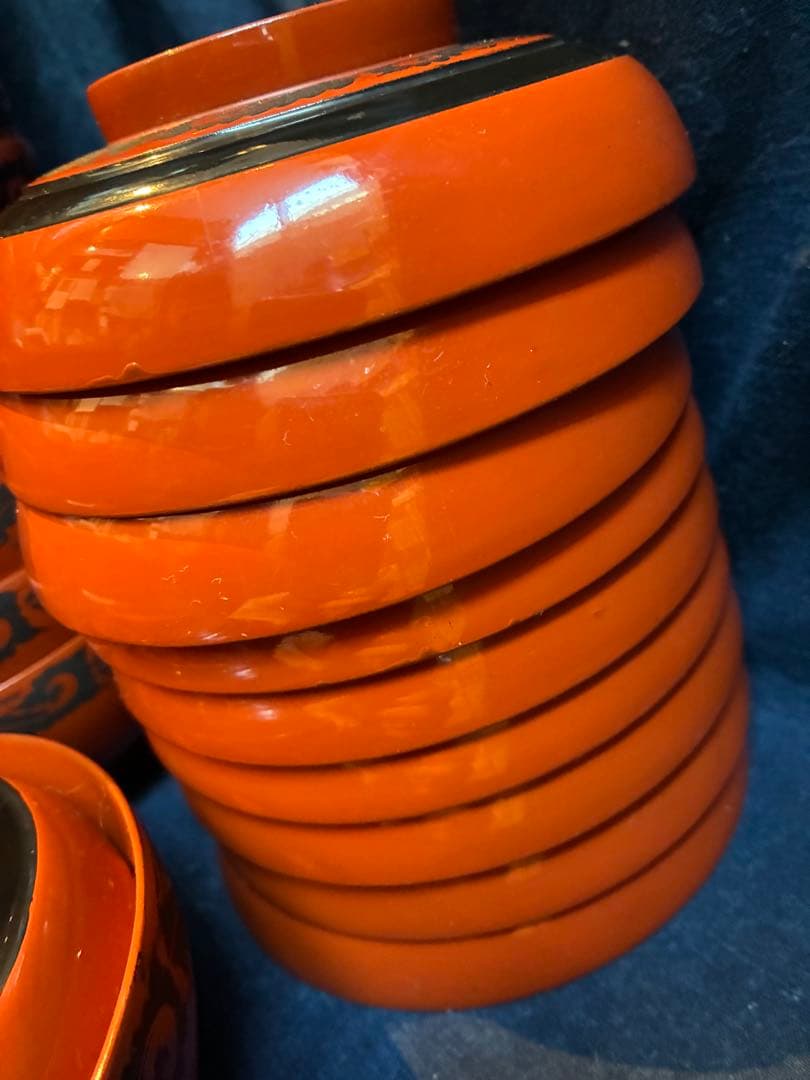 漆器 朱塗 吸物椀 煮物椀 10客 傷無し 木製