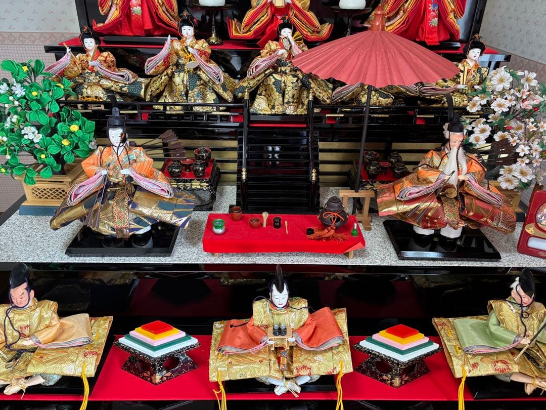 【まこちゃん専用】　京雛　木製雛壇の化粧板７枚のみ