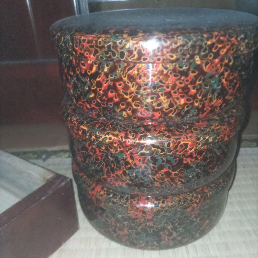 A91 【印籠】 時代漆芸 金彩蒔絵 龍紋 内梨地 丸根付 傷有 2026年最新