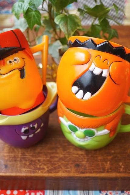 ヴィンテージ ファニーフェイス 4個セット マグ アドバタイジング