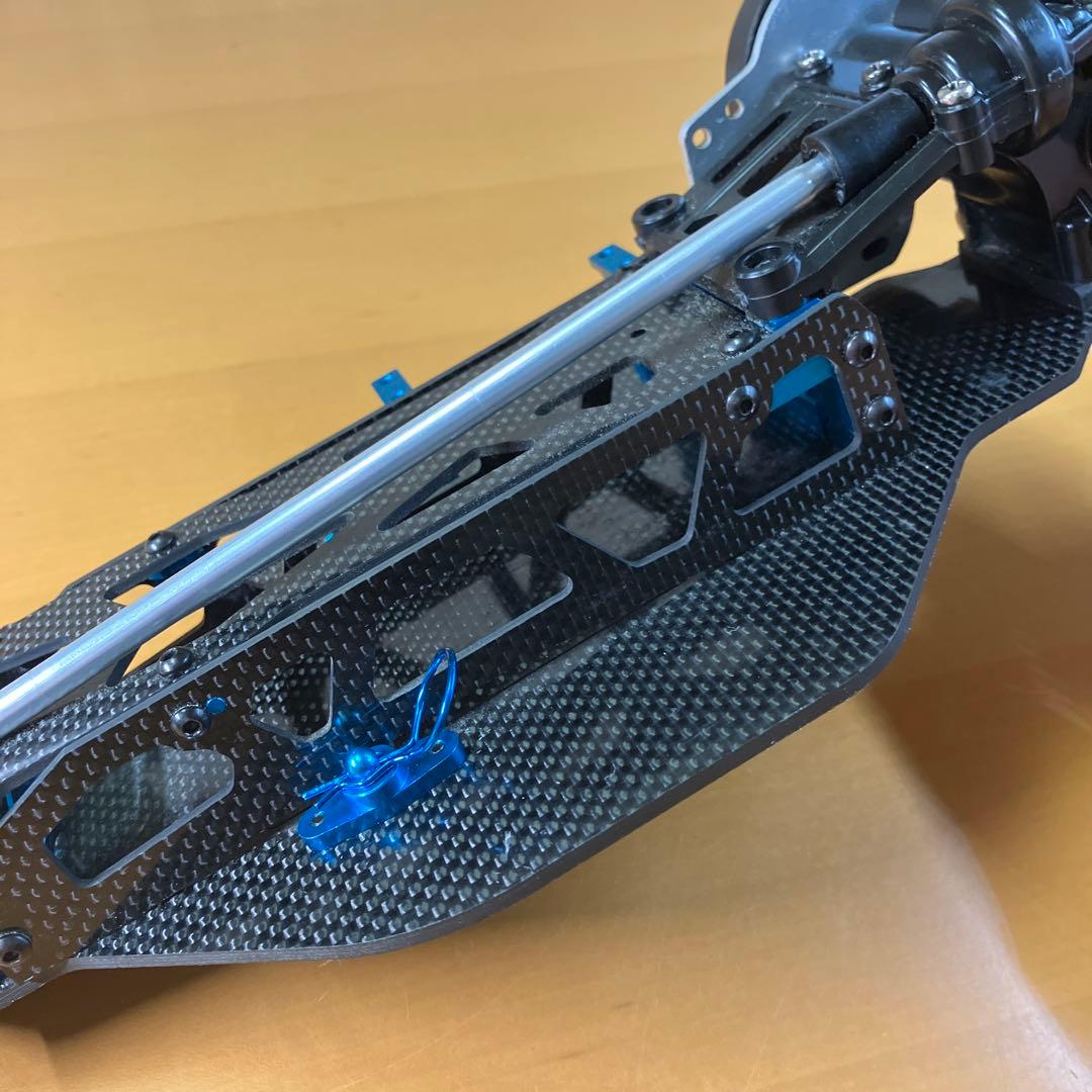 レア】タミヤ ラジコン DF03 カーボンシャーシ 前後ギアボックス付き