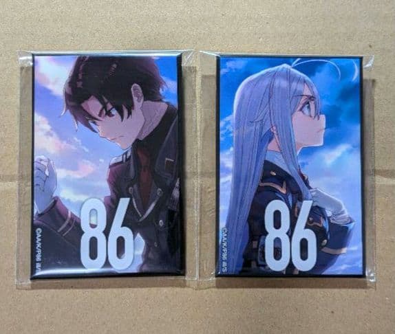 くじ引き堂 86-エイティシックス- D賞 スクエア缶バッジ シン、レーナ