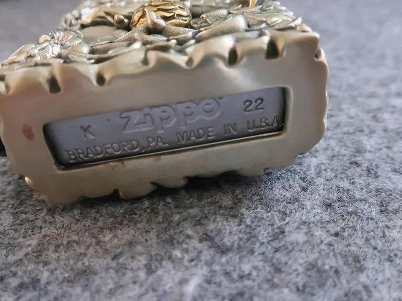 ジッポ ZIPPO ライター 竜 龍 ドラゴン 両面 如意宝珠 付 高級木箱付