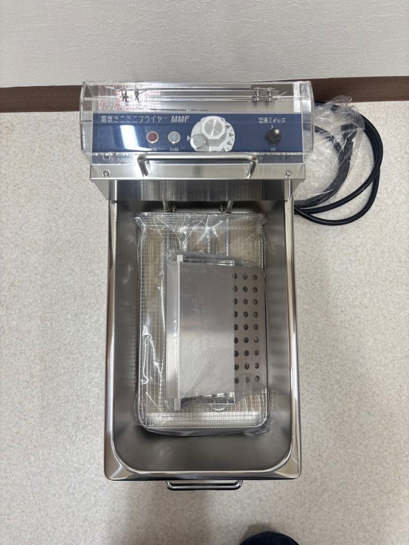 【業務用】ニチワ 電気フライヤー ステンレス製 ミニミニフライヤー 【未使用品】