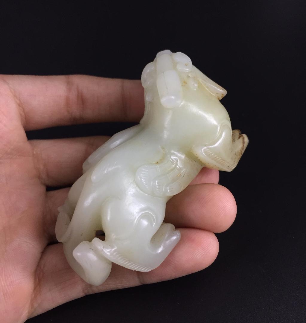 漢代 瑞獣貔貅置物 古玉老玉和田玉 中国美術骨董工芸品