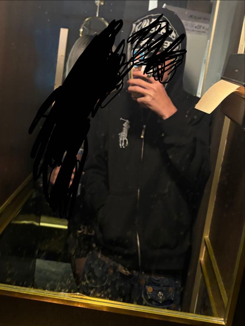 90s USA国旗Polo by Ralph Lauren ジップパーカー 短丈