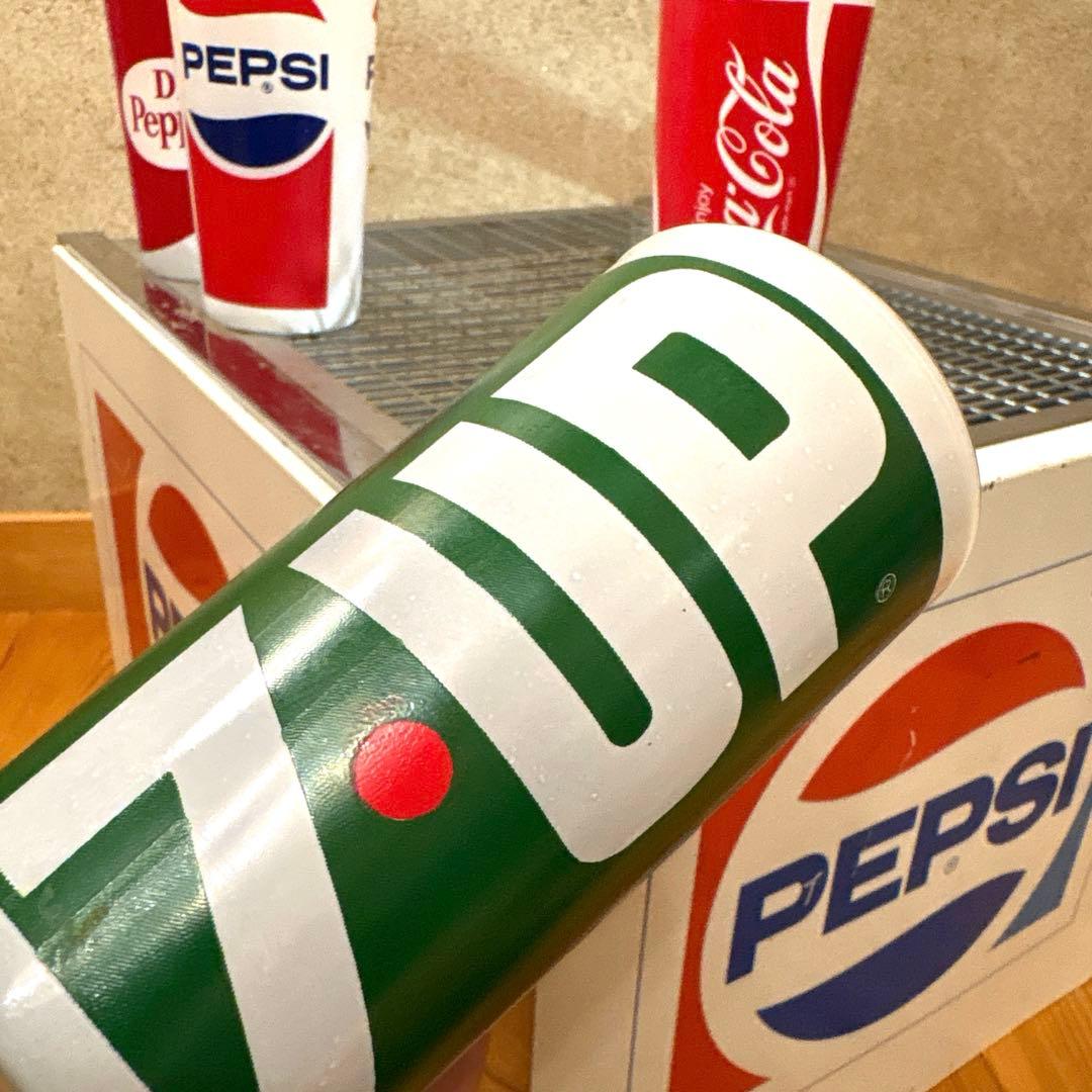70年代 ペプシ コカコーラ 7up ドクターペッパー ミルクグラス フルセット