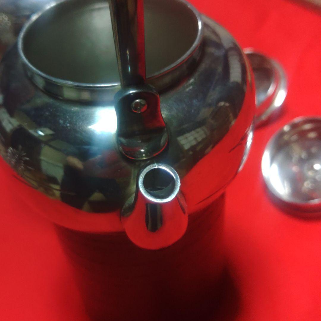 茶道具 中川浄益 南鐐昔形酒次 松毬堂葉毛彫 純銀 遺品整理-sim1