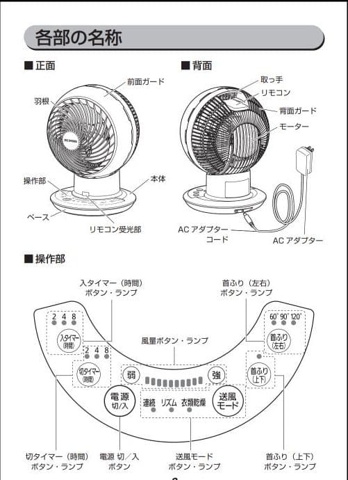 アイリスオーヤマ サーキュレーター KCF-SDC151T