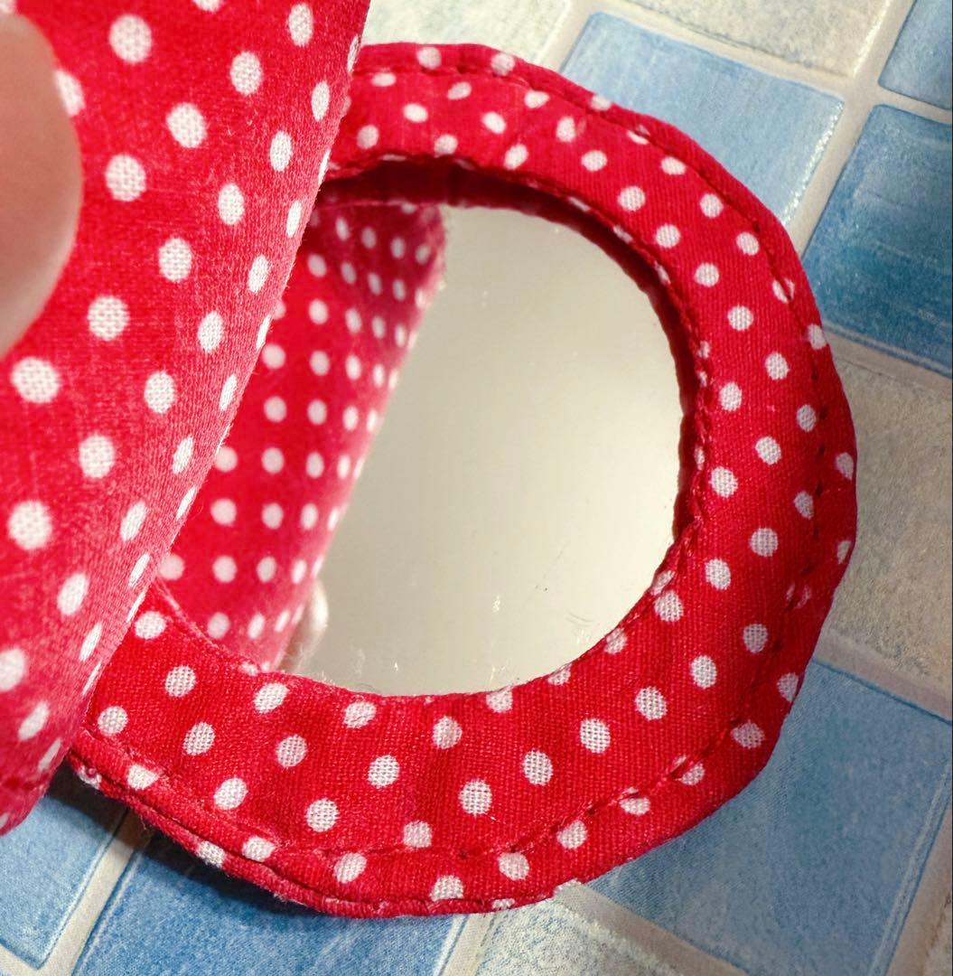 サンリオ　ハローキティ　レッドクマフード付き　ミラー付き　ポーチセット　激レア