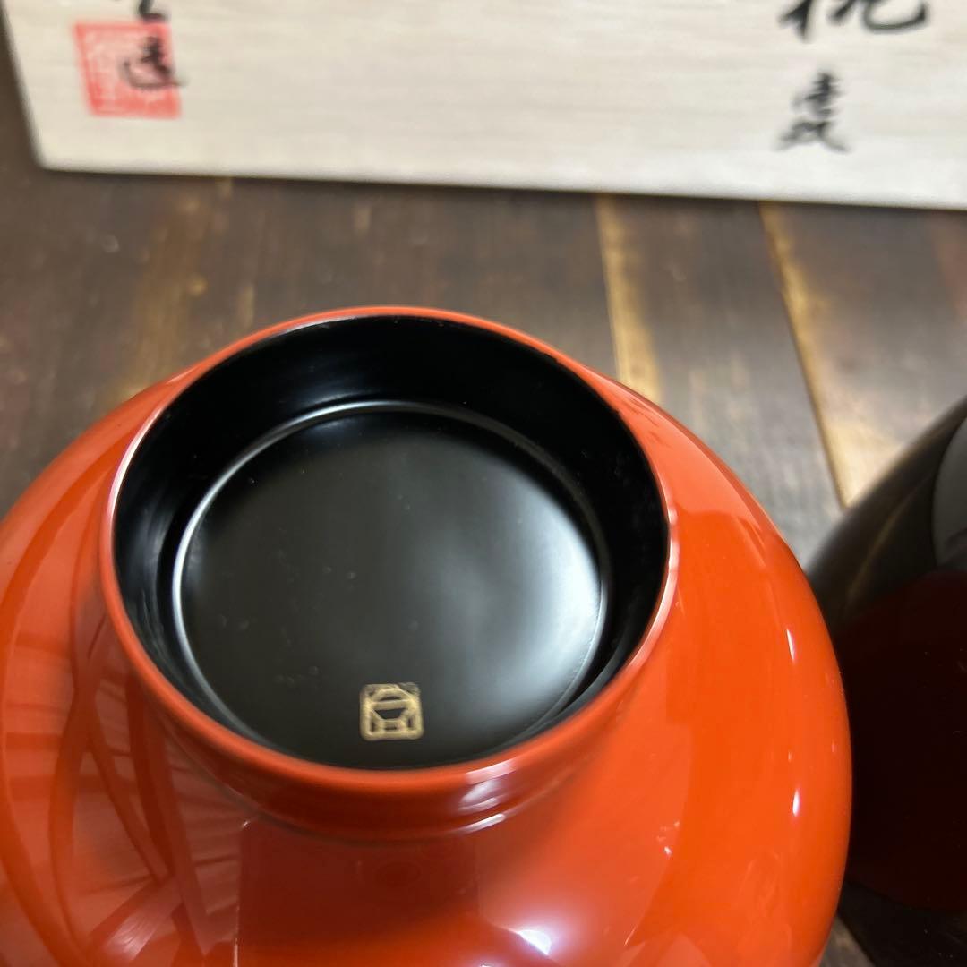 ロ*ー様 宮内庁御用達　漆器 山田平安堂 睦椀　ひさご春秋　夫婦椀　伝統工芸品