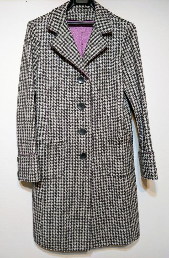 MaxMara WEEKEND LINE 総柄 千鳥格子 ウールコート42 - メルカリ