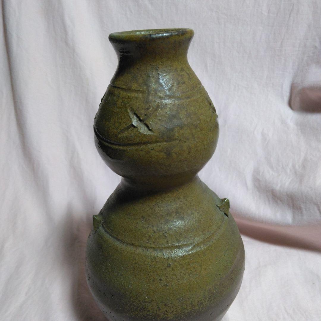 備前焼　瓢箪型　花入れ