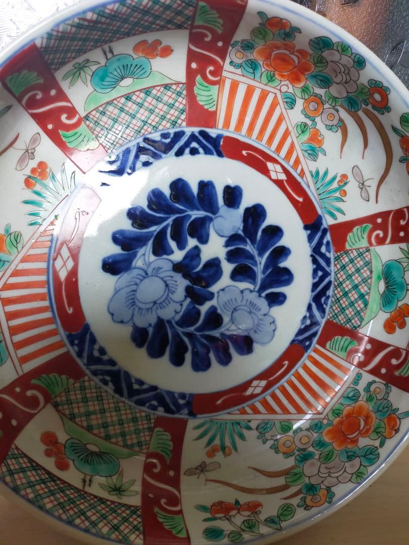 古伊万里色絵二重高台大鉢