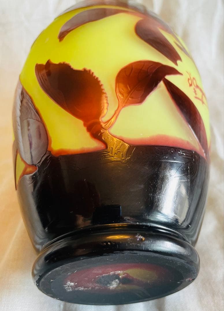 KAITO様専用】D´Argental工房 アールヌーボー様式 ガラス花瓶