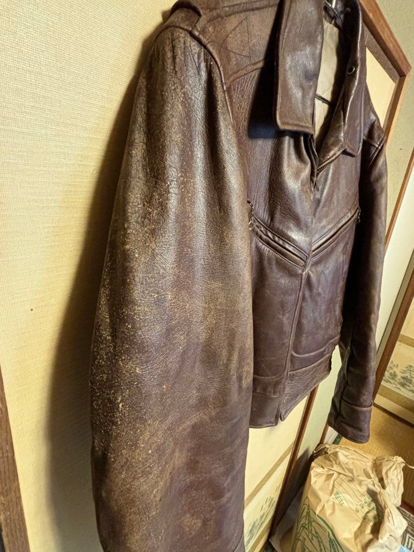 50s LEATHER JACKET WIND WARD MONTGOMERRY 正規 品