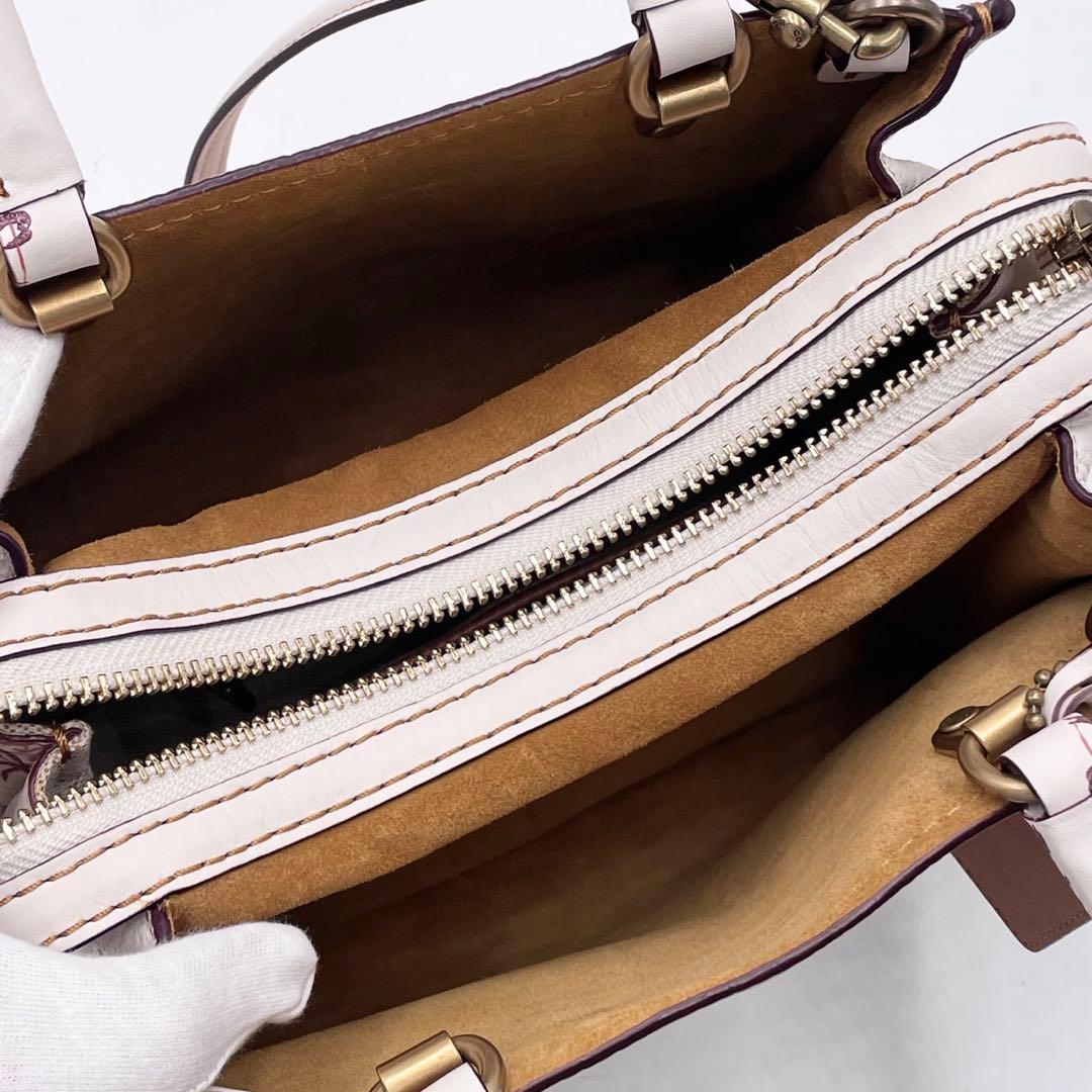 超極美品● COACH コーチ ローグ25 2way ハンドバッグ 花柄 レザー