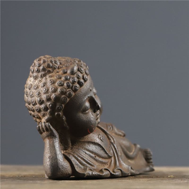 鉄器 鉄仏 睡仏 釈迦牟尼仏像 工芸品 美術品 置物