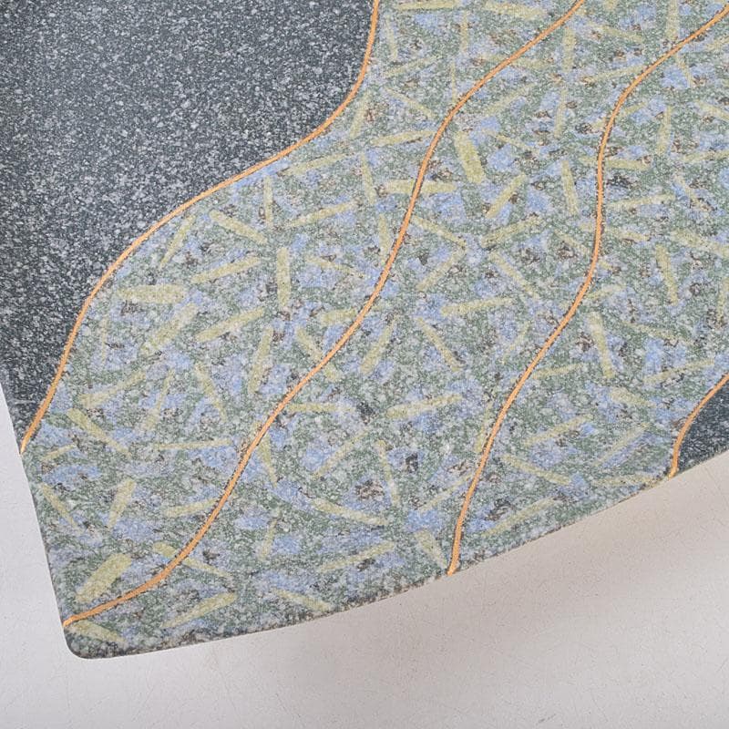 丹波焼 珀耀窯 清水一ニ作 吹泥金彩流文 長形皿 共布共箱 C R9159B