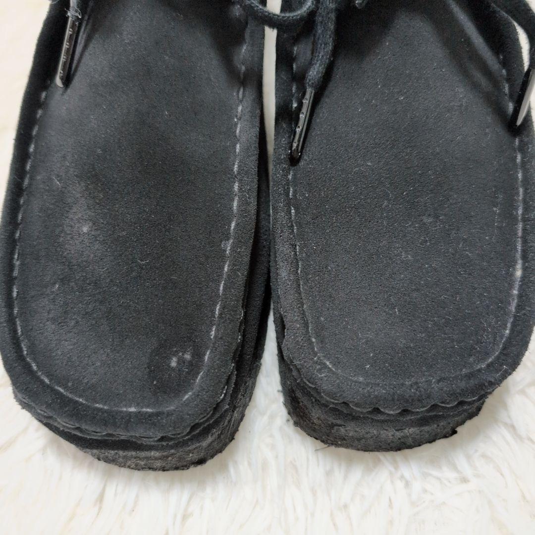 クラークス ワラビーブーツ スエード ブラック 25.5cm