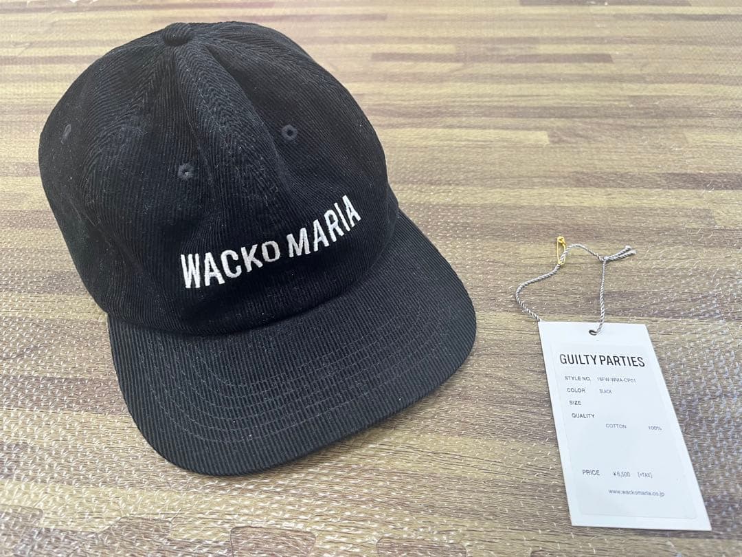 ワコマリア WACKO MARIA コーデュロイ キャップ 黒 ブラック